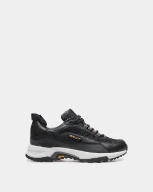 Faster Sneaker in Black Leather and Nylon