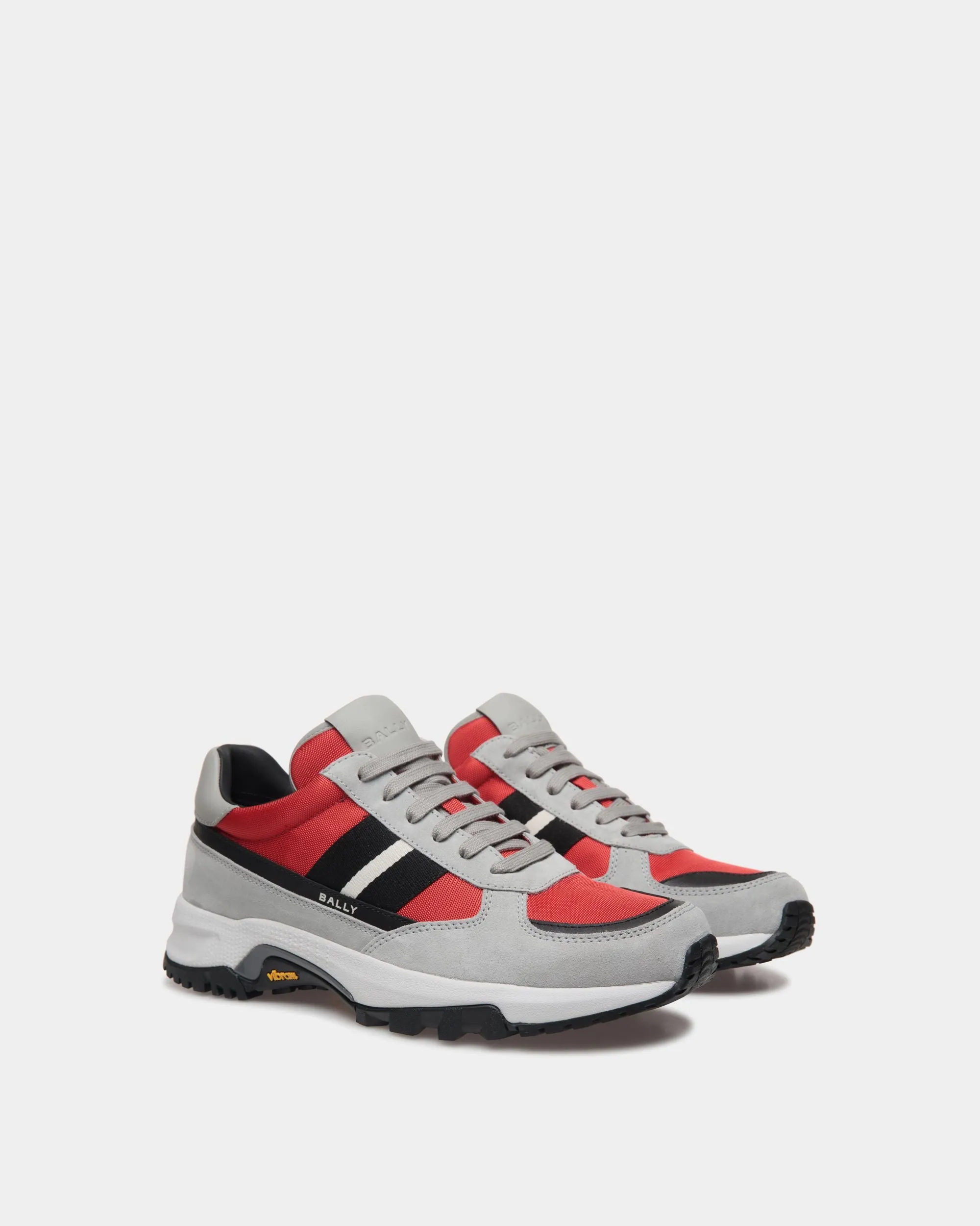 Faster Sneaker In Red Suede Leather and Nylon