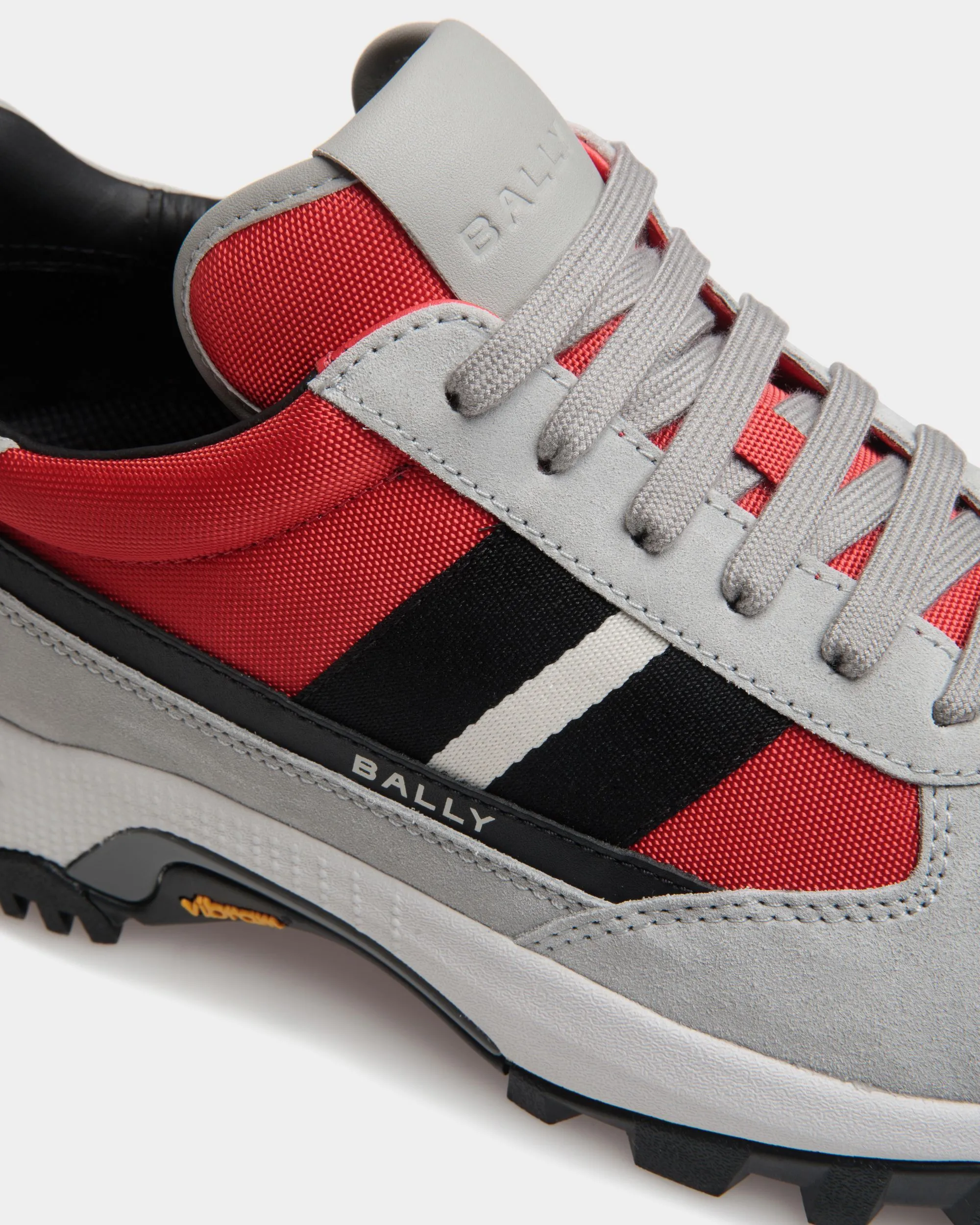 Faster Sneaker In Red Suede Leather and Nylon