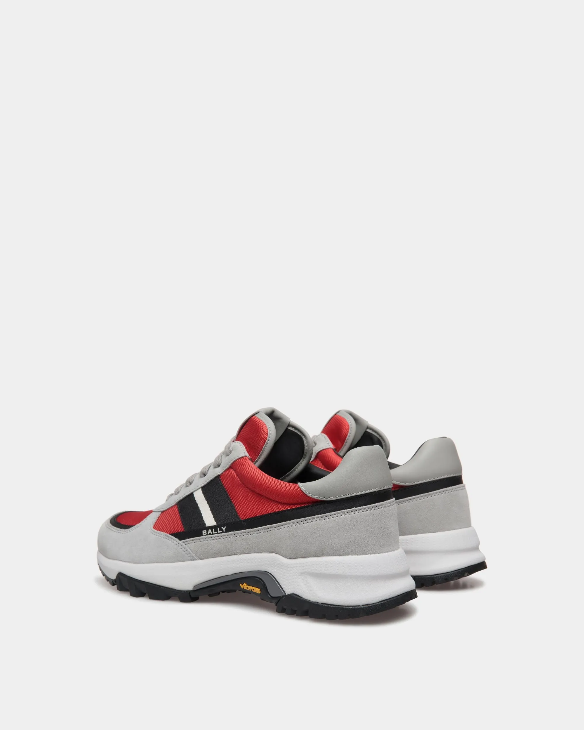 Faster Sneaker In Red Suede Leather and Nylon