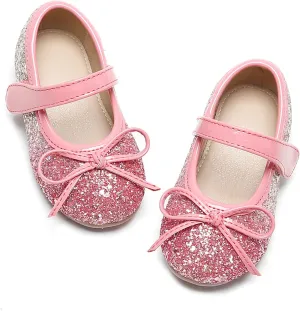 Felix & Flora Toddler Flower Girl Dress Shoes - Girl Ballet Flats Party School Shoes Wedding
