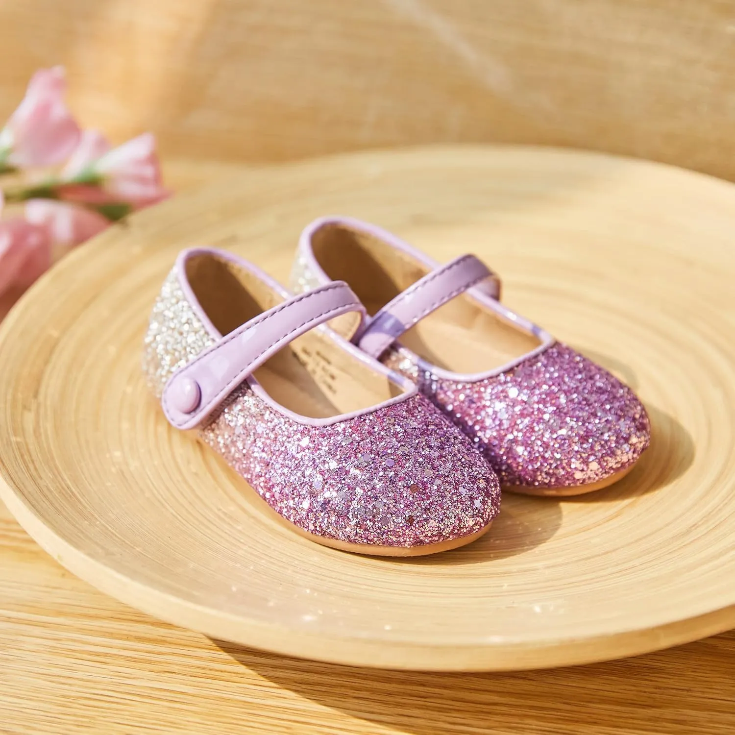 Felix & Flora Toddler Girl Dress Shoes - Flower Girl Ballet Mary Jane Flats Party School Wedding
