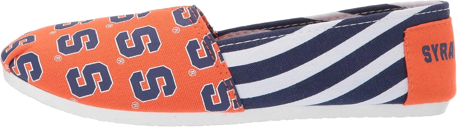 FOCO Women's NCAA NCAA College Canvas Stripe Slip On Shoes