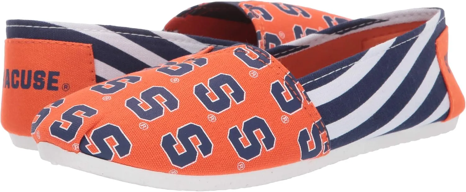 FOCO Women's NCAA NCAA College Canvas Stripe Slip On Shoes