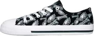 FOCO Women's NFL Team Logo Ladies Fashion Glitter Low Top Canvas Sneakers Shoes Dallas Cowboys Shoes-10/XXL