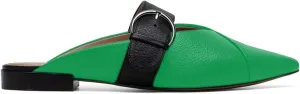 FOWT Casual Straps Buckle Loafers for Women V Cut Closed Pointed Toe Solid Color Flats Low Heel Lightweight Slippers Wide Width Slip-on Flip Flop Comfort Walking Shoes Size 4-16 US