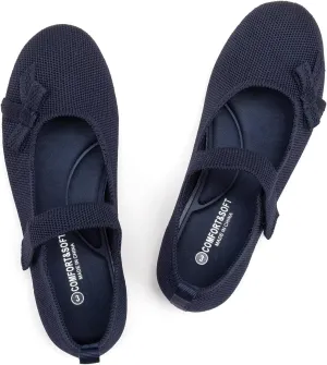 Frank Mully Girls Dress Shoes Mary Janes Girl Flats Slip on Ballet Flat Party School Shoes with Bow Toddler/Little Kid/Big Kid