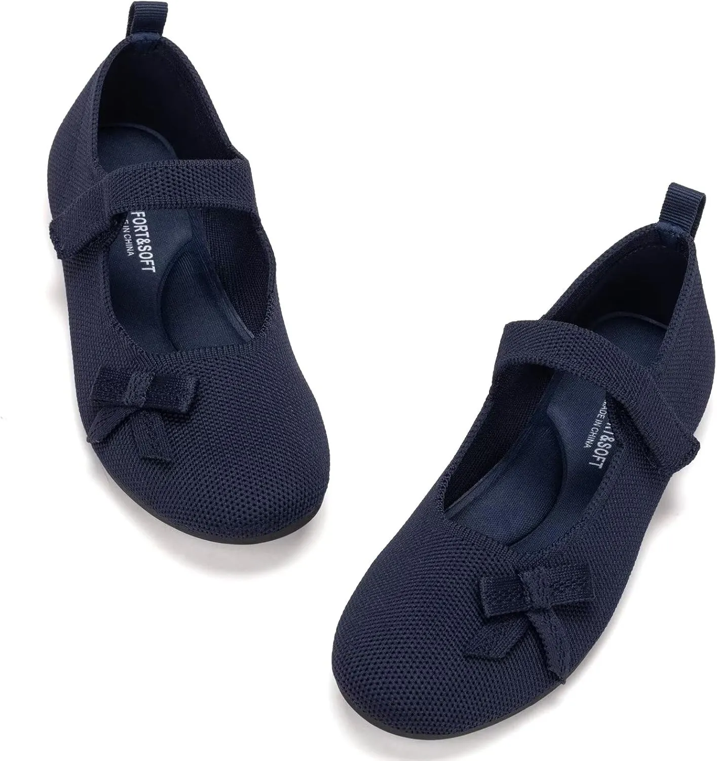 Frank Mully Girls Dress Shoes Mary Janes Girl Flats Slip on Ballet Flat Party School Shoes with Bow Toddler/Little Kid/Big Kid