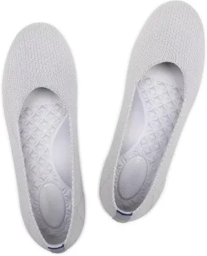 Frank Mully Women’s Ballet Flat Shoes Knit Dress Shoes Round Toe Slip On Ballerina Walking Flats Shoes for Woman Low Wedge Comfort Soft