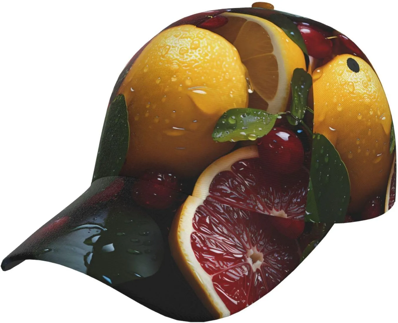 Fresh Oranges Kiwis Classic Baseball Cap - Adjustable Running Hat - Ideal for Beach Vacation, Outdoor Sports & Travel