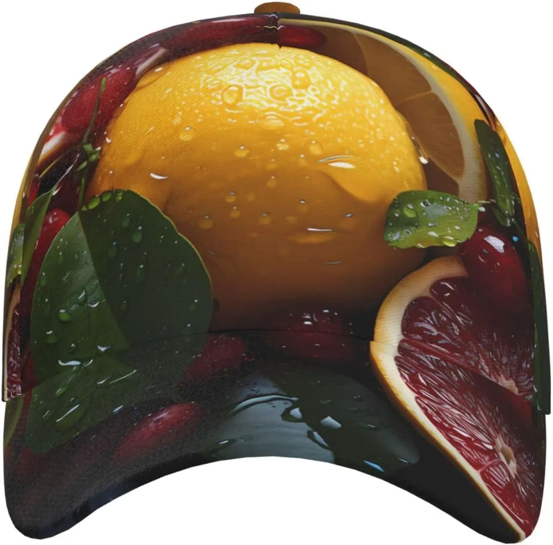Fresh Oranges Kiwis Classic Baseball Cap - Adjustable Running Hat - Ideal for Beach Vacation, Outdoor Sports & Travel