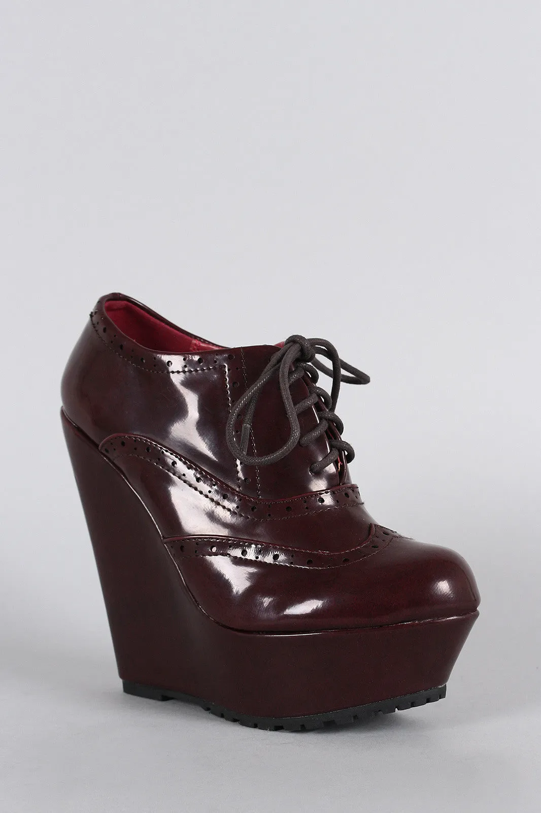Full product lineup Up Perforated Oxford Courteous staff Lace Platform Booties Wedge Bamboo