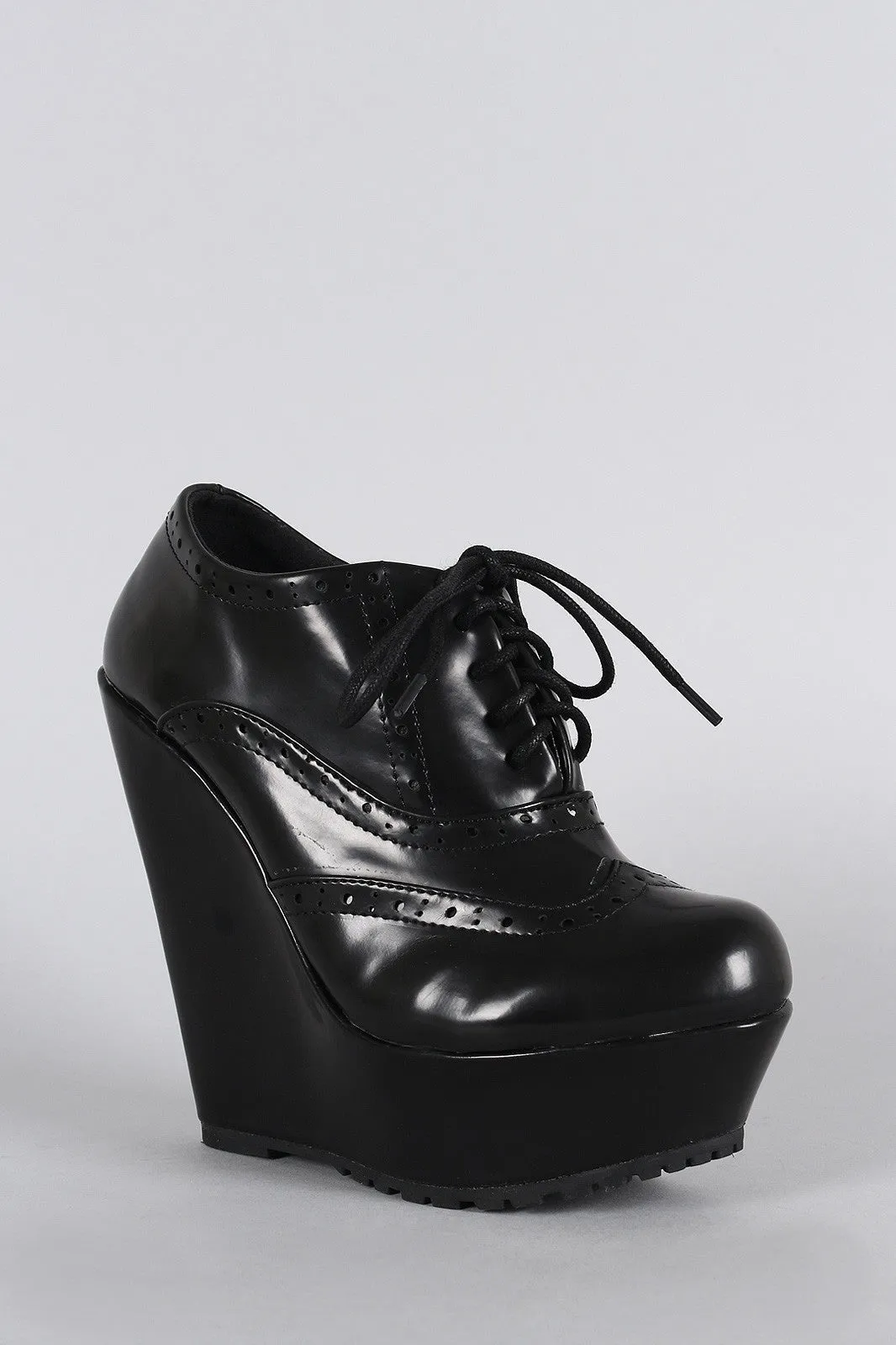 Full product lineup Up Perforated Oxford Courteous staff Lace Platform Booties Wedge Bamboo