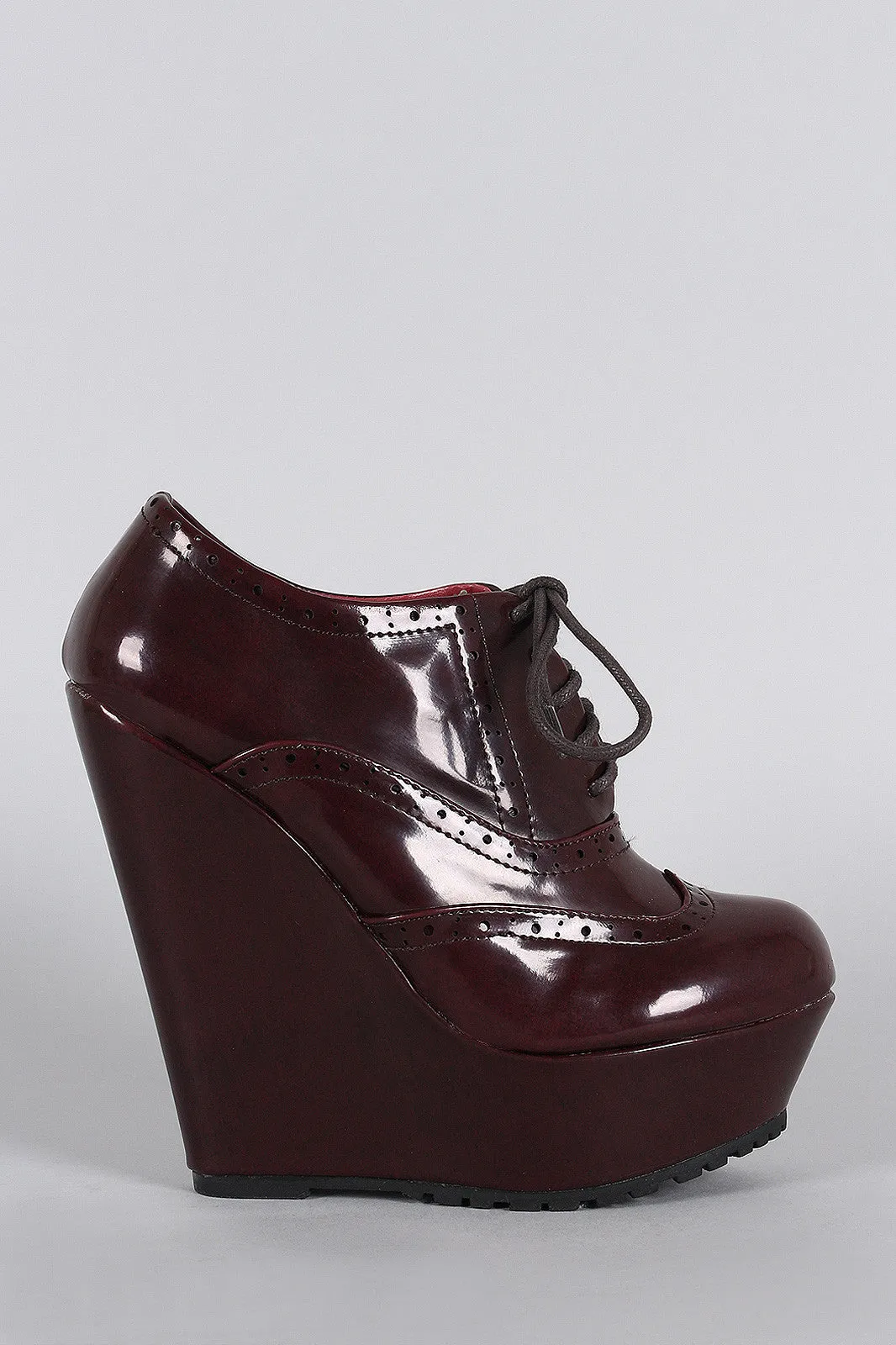 Full product lineup Up Perforated Oxford Courteous staff Lace Platform Booties Wedge Bamboo