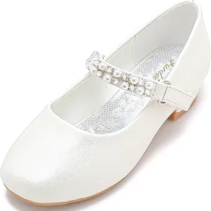 Furdeour Toddler Girls Mary Janes Shoes Low Heel Ballet Flats Wedding Party Dress Shoes for Kids