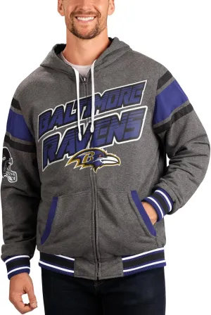 G-III Sports Men's NFL Extreme Full Back Reversible Hoodie Full-Zip Jacket