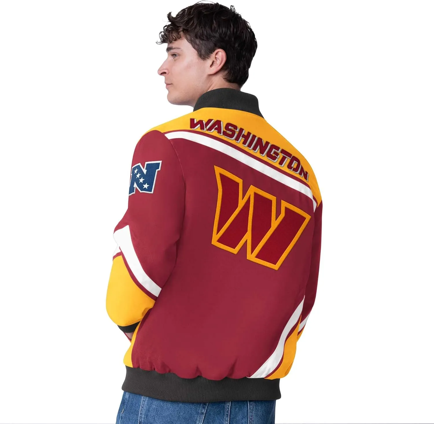 G-III Sports Men's NFL Maximum Racing Full-Snap Jacket