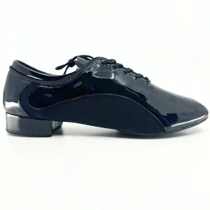 Gentlemen's, Classic, BlackPatent Leather, Lace Up, Split-sole, High Performance, Standard, Dance Shoe - (20M105)