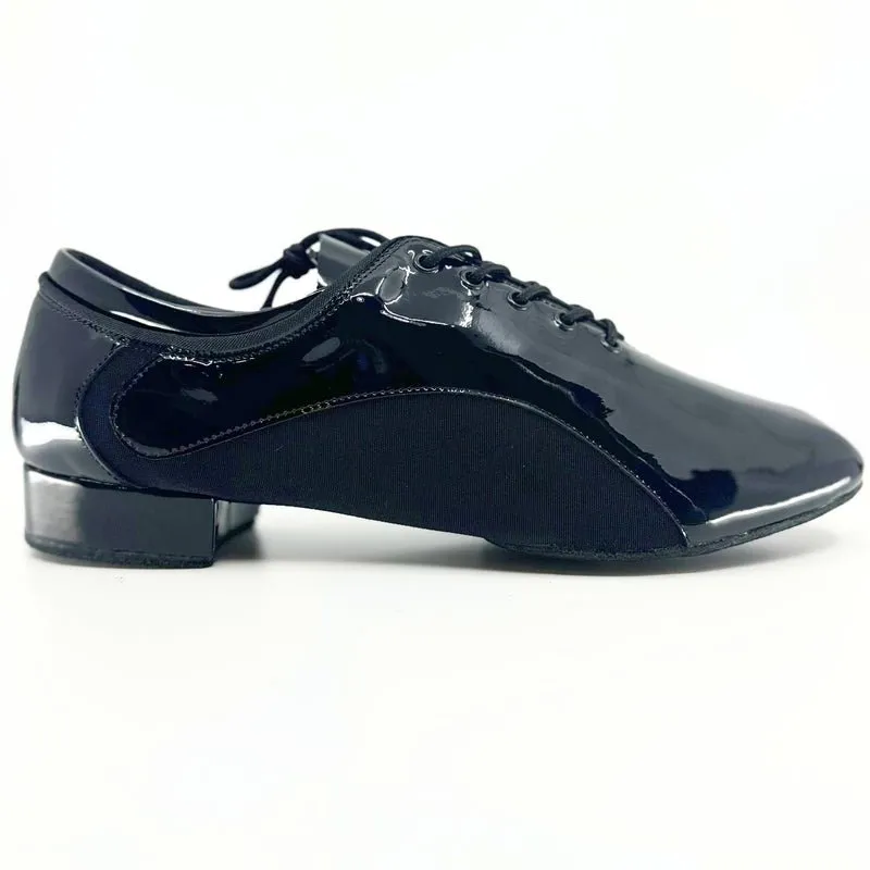 Gentlemen's, Classic, BlackPatent Leather, Lace Up, Split-sole, High Performance, Standard, Dance Shoe - (20M105)