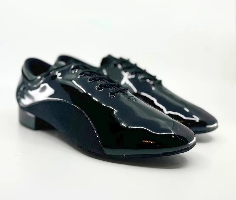 Gentlemen's, Classic, BlackPatent Leather, Lace Up, Split-sole, High Performance, Standard, Dance Shoe - (20M105)