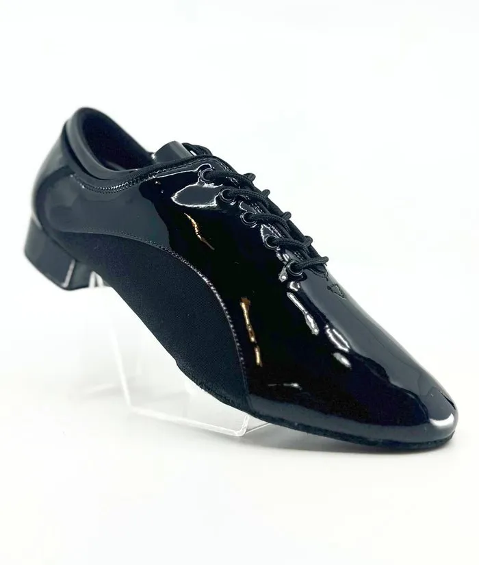 Gentlemen's, Classic, BlackPatent Leather, Lace Up, Split-sole, High Performance, Standard, Dance Shoe - (20M105)