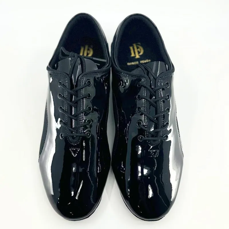 Gentlemen's, Classic, BlackPatent Leather, Lace Up, Split-sole, High Performance, Standard, Dance Shoe - (20M105)