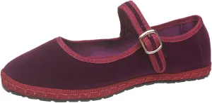 GGOOB Velvet Red Ballet Flats Shoes for Women Brown Flat Shoes Satin Ballet Flats Mary Jane Shoes Y2k Shoes Fall 2024