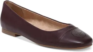 Giani Bernini Womens Aerinn Leather Ballet Flats Red 8.5 Medium (B,M)