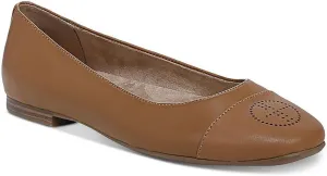 Giani Bernini Womens Aerinn Leather Ballet Flats Tan 8 Medium (B,M)