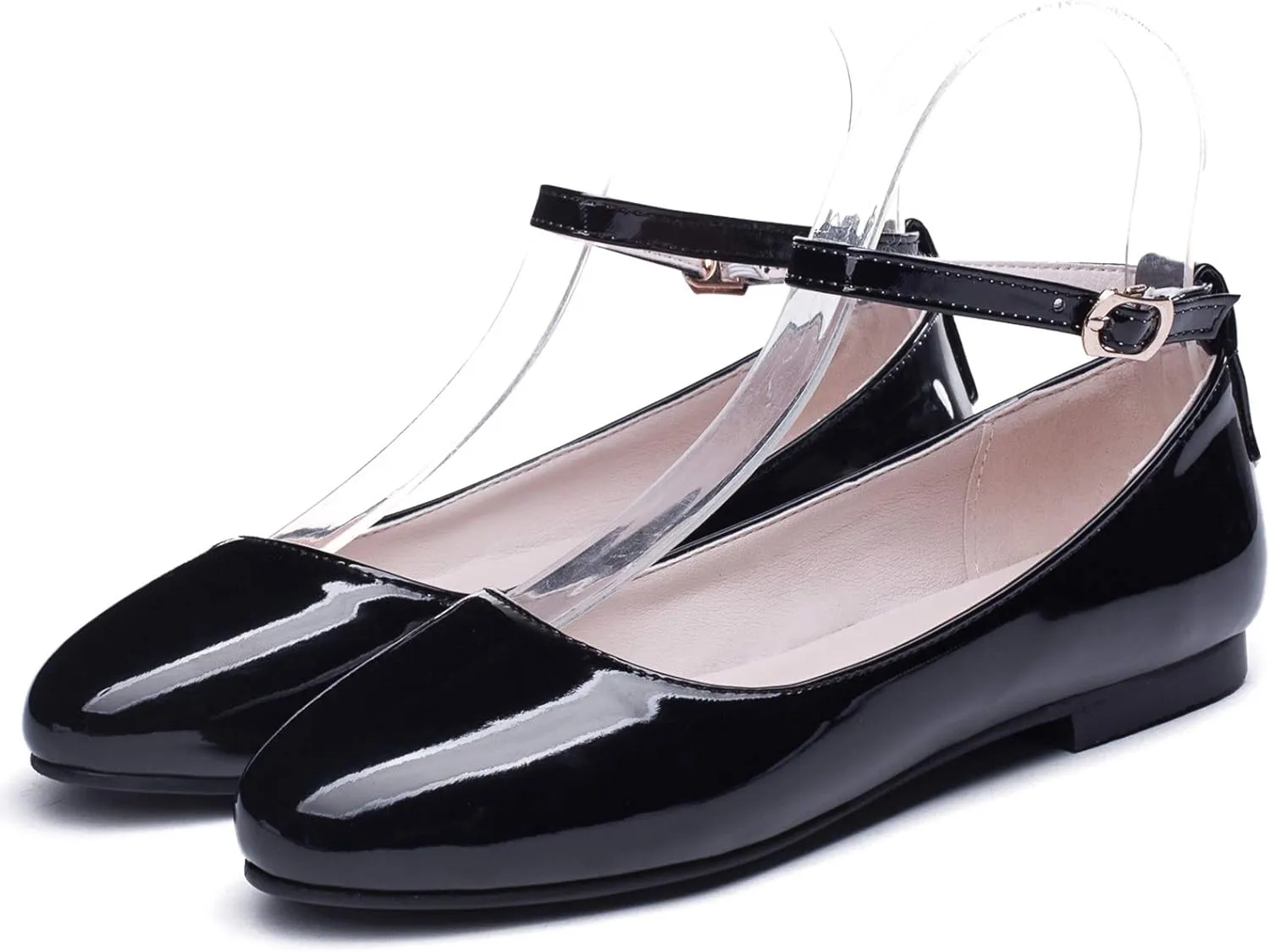 Gicoiz Footwear Womens Round Toe Patent Ballet Flats