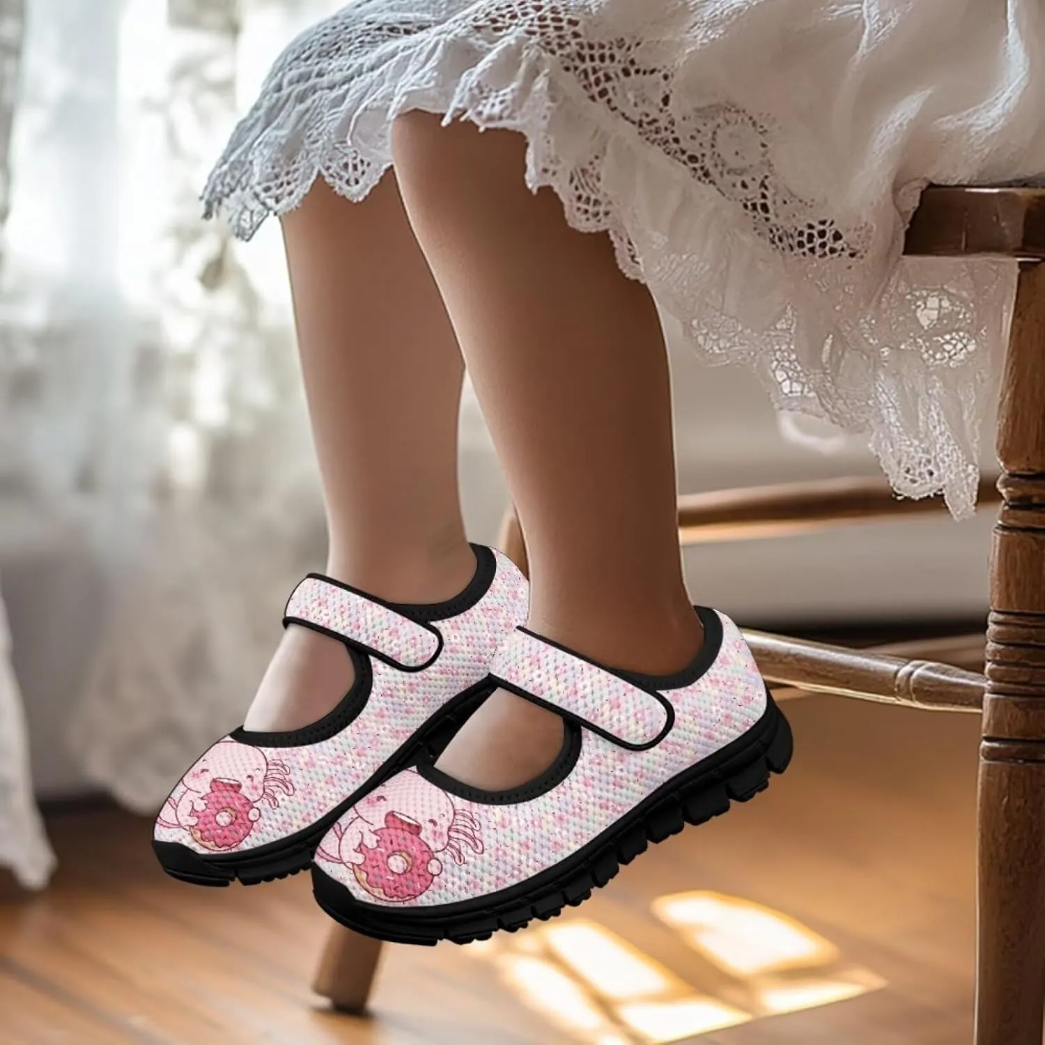 Girls Axolotl Dress Shoes Mary Jane Shoes Princess Ballet Flats Flower Girl Wedding Party School Shoes