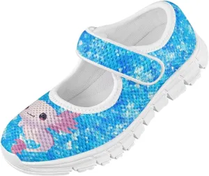 Girls Axolotl Dress Shoes Mary Jane Shoes Princess Ballet Flats Lightweight Slip On School Shoes US 11-2.5