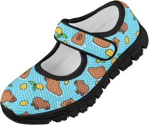 Girls Mary Jane Ballerina Princess Flats Shoes Slip-on School Party Dress Shoes with Hook and Loop