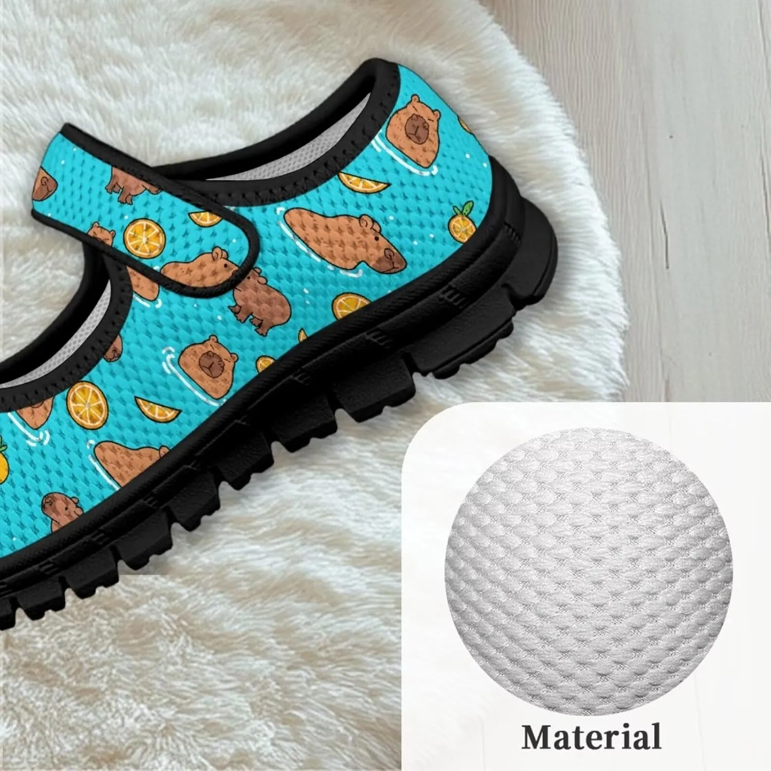 Girls Mary Jane Ballerina Princess Flats Shoes Slip-on School Party Dress Shoes with Hook and Loop