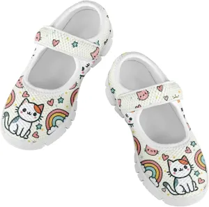 Girls Mary Jane Shoes Animal Print School Uniform Shoes Round Toe Ballet Flats Casual Footwear US 11-2.5