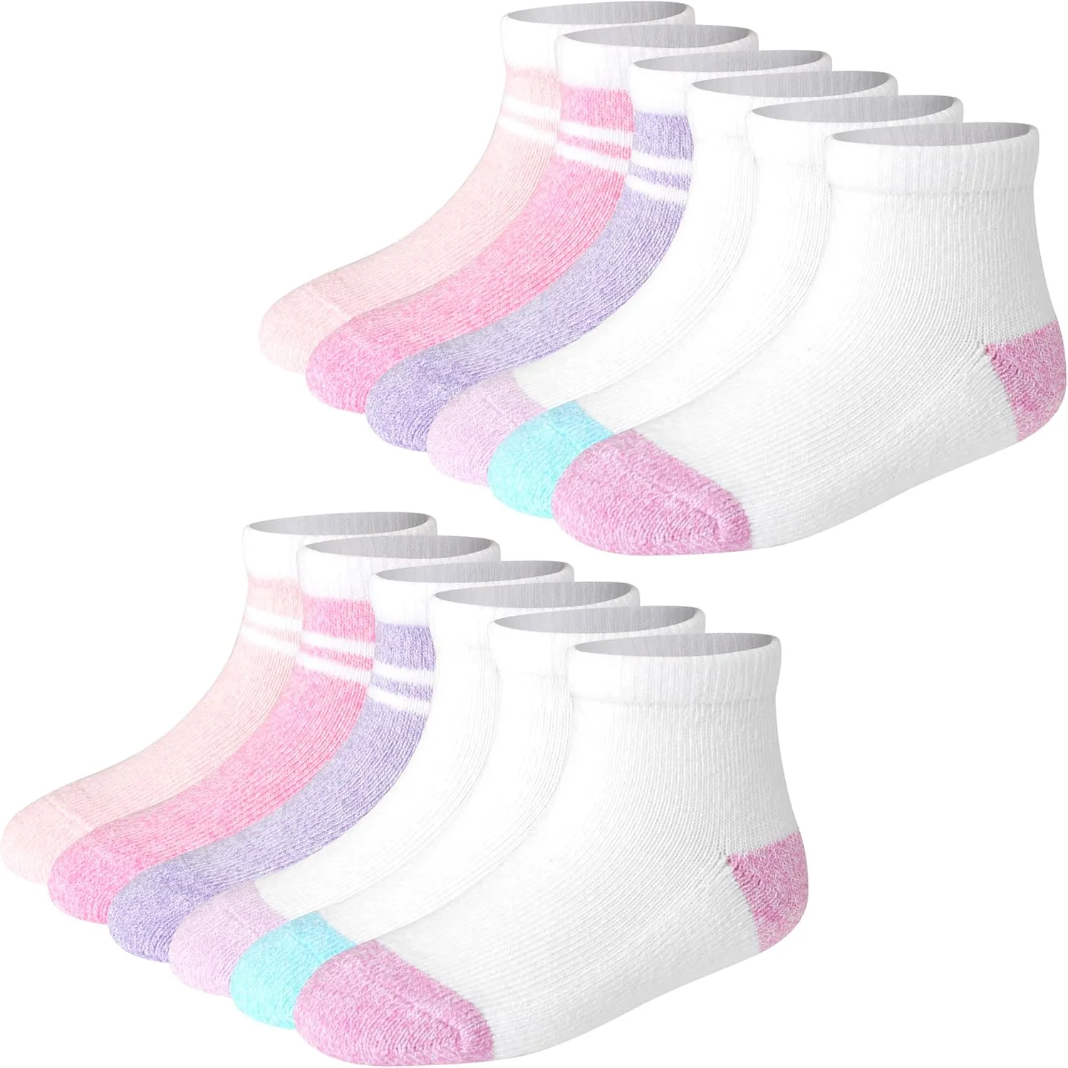 Hanes Baby and Toddler, Non-Slip Grip Ankle Socks, Boys' and Girls', Multipacks