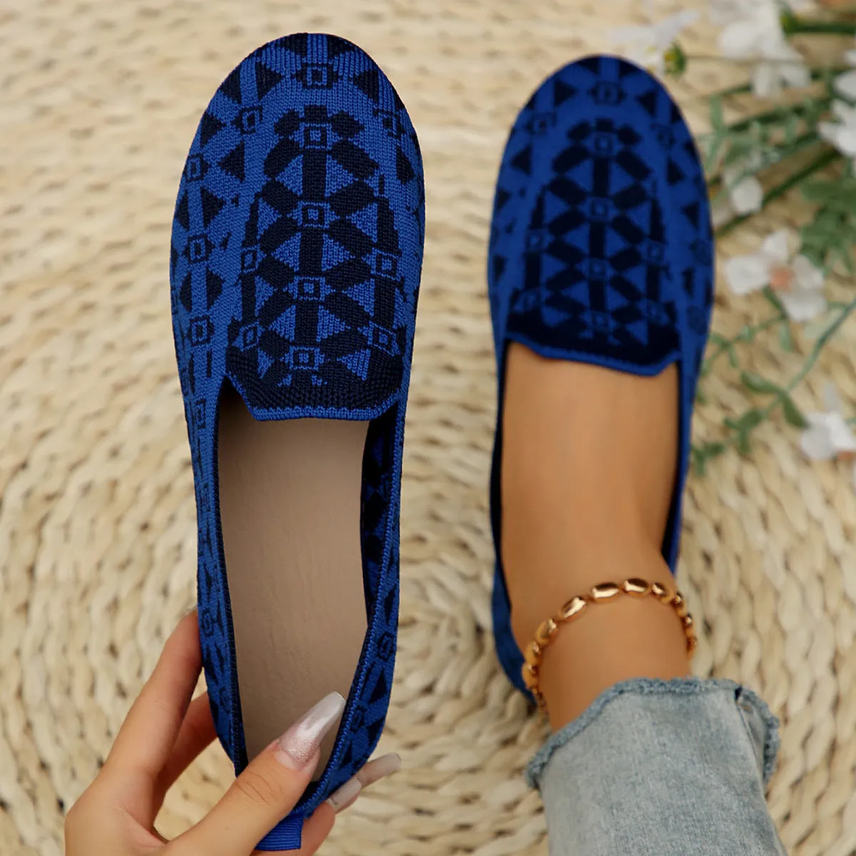 Helen – Breathable Knit Slip-Ons for Women
