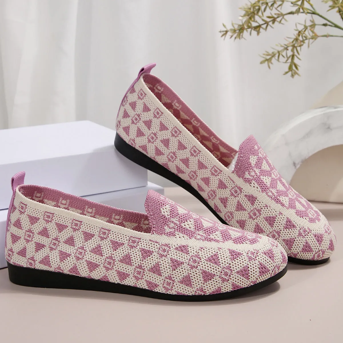 Helen – Breathable Knit Slip-Ons for Women