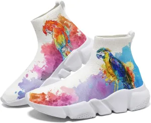Hetios Women's Graffiti Shoes Fashion Watercolor Sneakers Comfortable Casual Socks Shoes