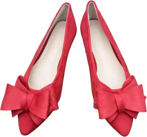 HuangTaiJi Qing Women's Pointy Toe Exquisite Pearl Rhinestone Dressy Ballet Flats Bling Slip On Comfortable Wedding Party Working Shoes