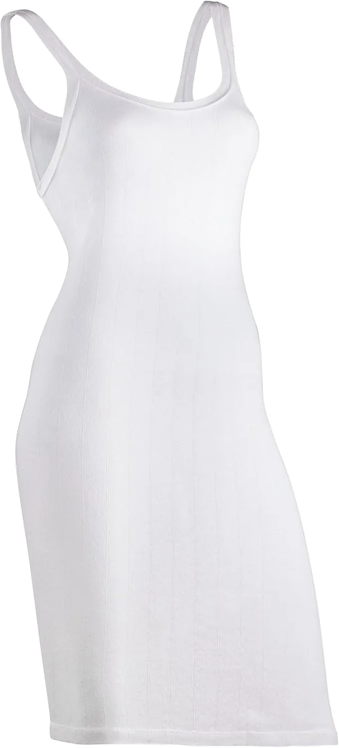 Indera Women's Rib-Knit Slip 100-Percentage Cotton 1x1 Rib (3-Pack)