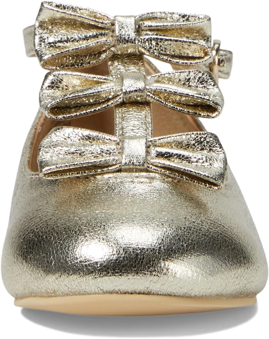 Janie and Jack Girl's Crackle Bow Flats (Toddler/Little Big Kid) Ballet