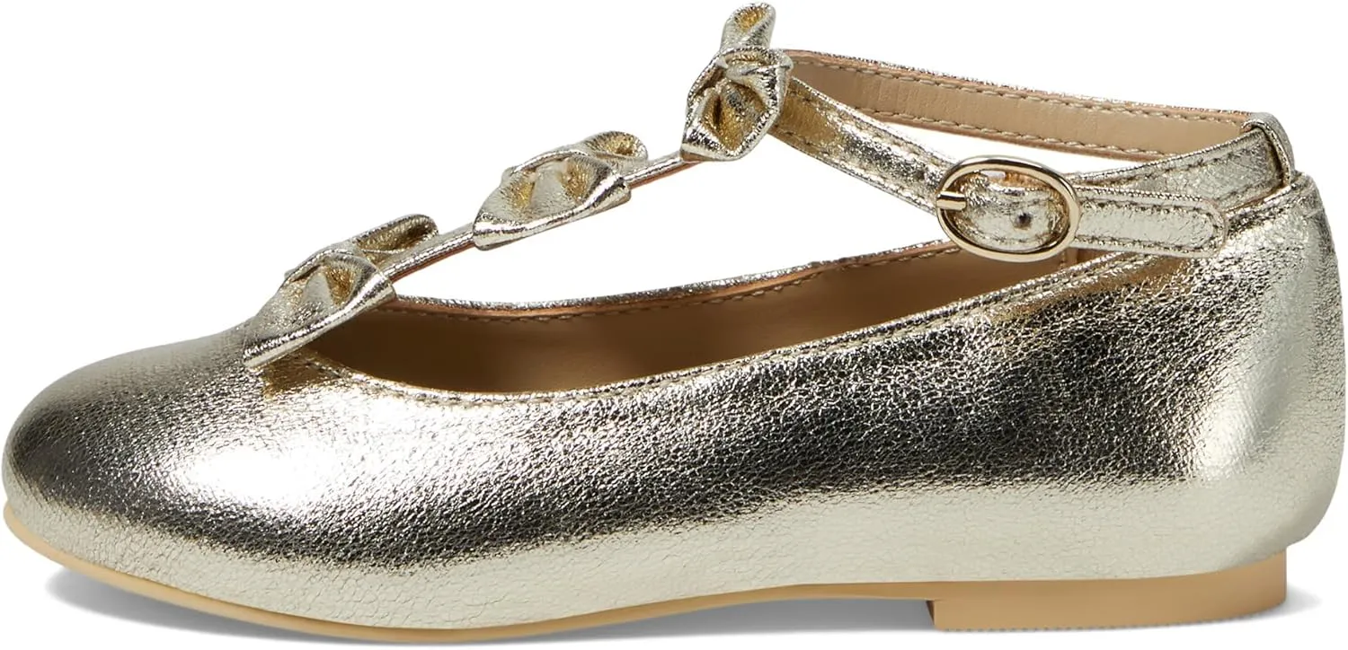 Janie and Jack Girl's Crackle Bow Flats (Toddler/Little Big Kid) Ballet