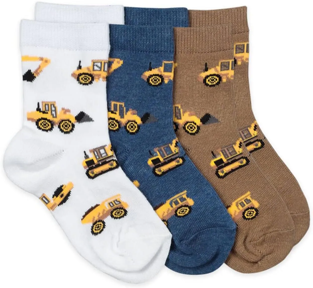 Jefferies Socks Boys 2-7 Construction Triple Treat Socks 3 Pair Pack