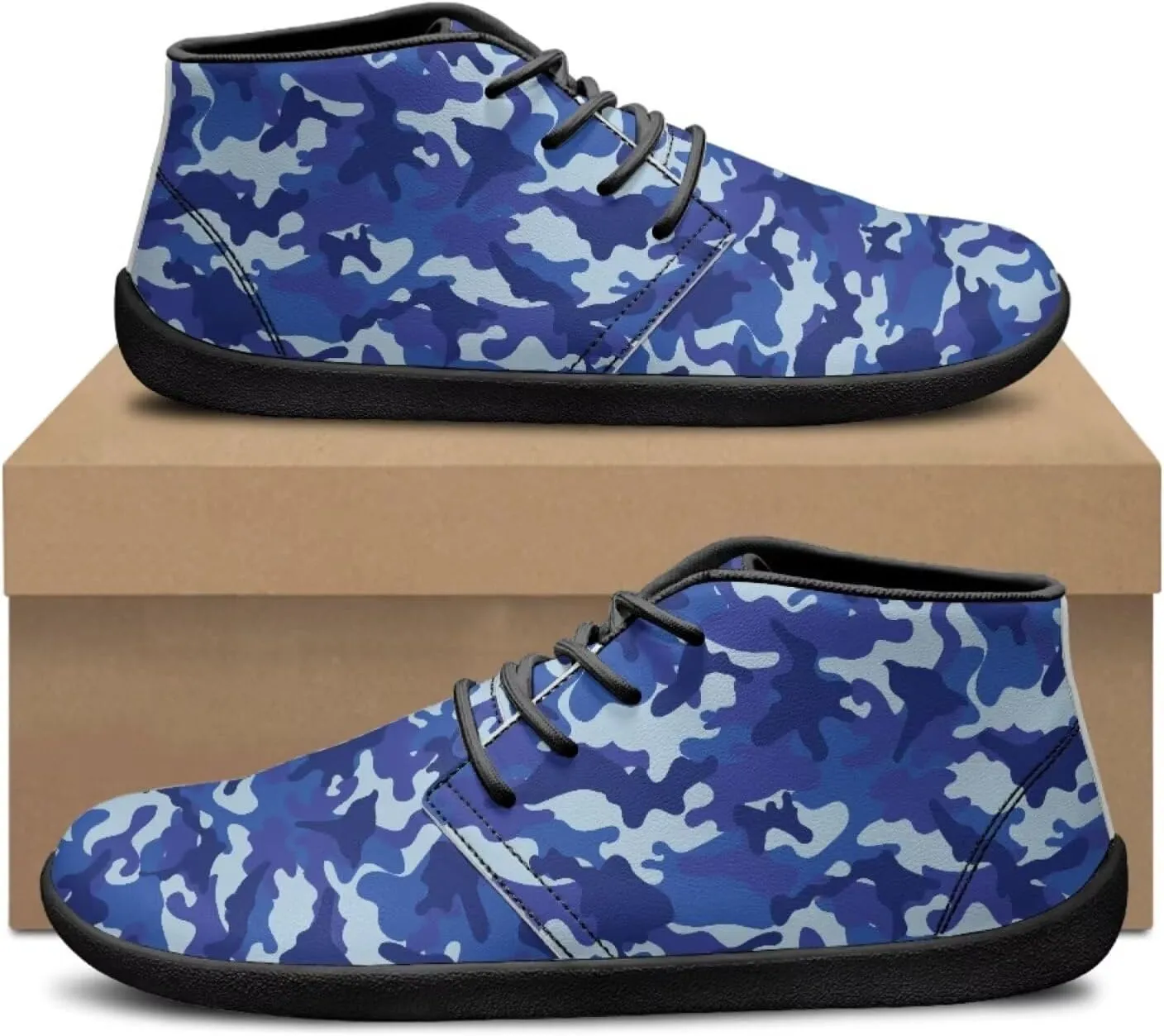 Jeiento Men Barefoot Shoes Camouflage - Wide Toe Box Camo Zero Drop Sole Walking Shoes