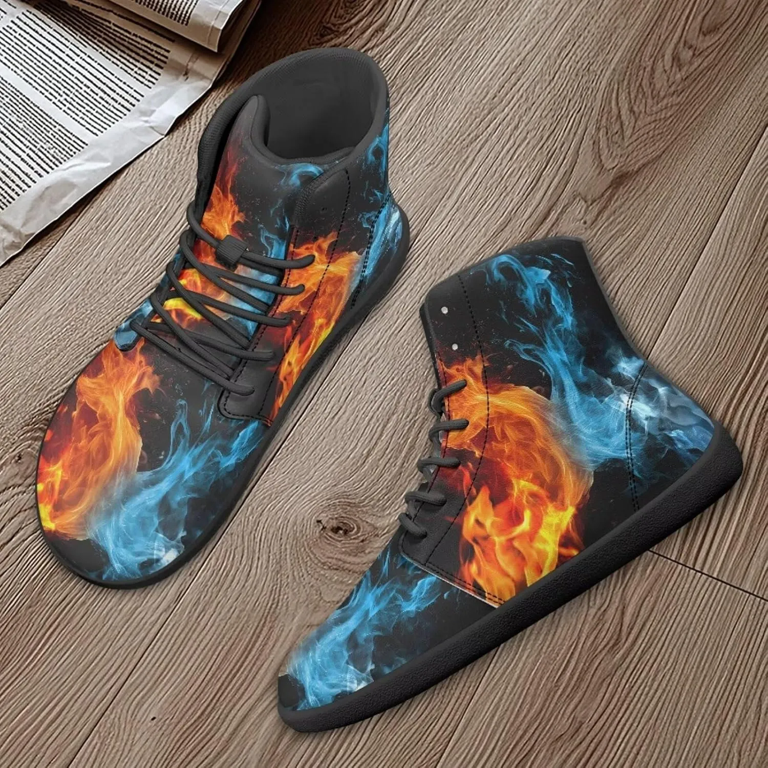 Jeiento Mens Galaxy Barefoot Shoes Casual Wide Toe Boxes Shoes Pu Leather Minimalist Barefoot Running Shoes Zero Drop Shoes