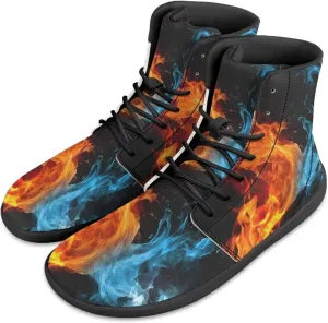 Jeiento Mens Galaxy Barefoot Shoes Casual Wide Toe Boxes Shoes Pu Leather Minimalist Barefoot Running Shoes Zero Drop Shoes