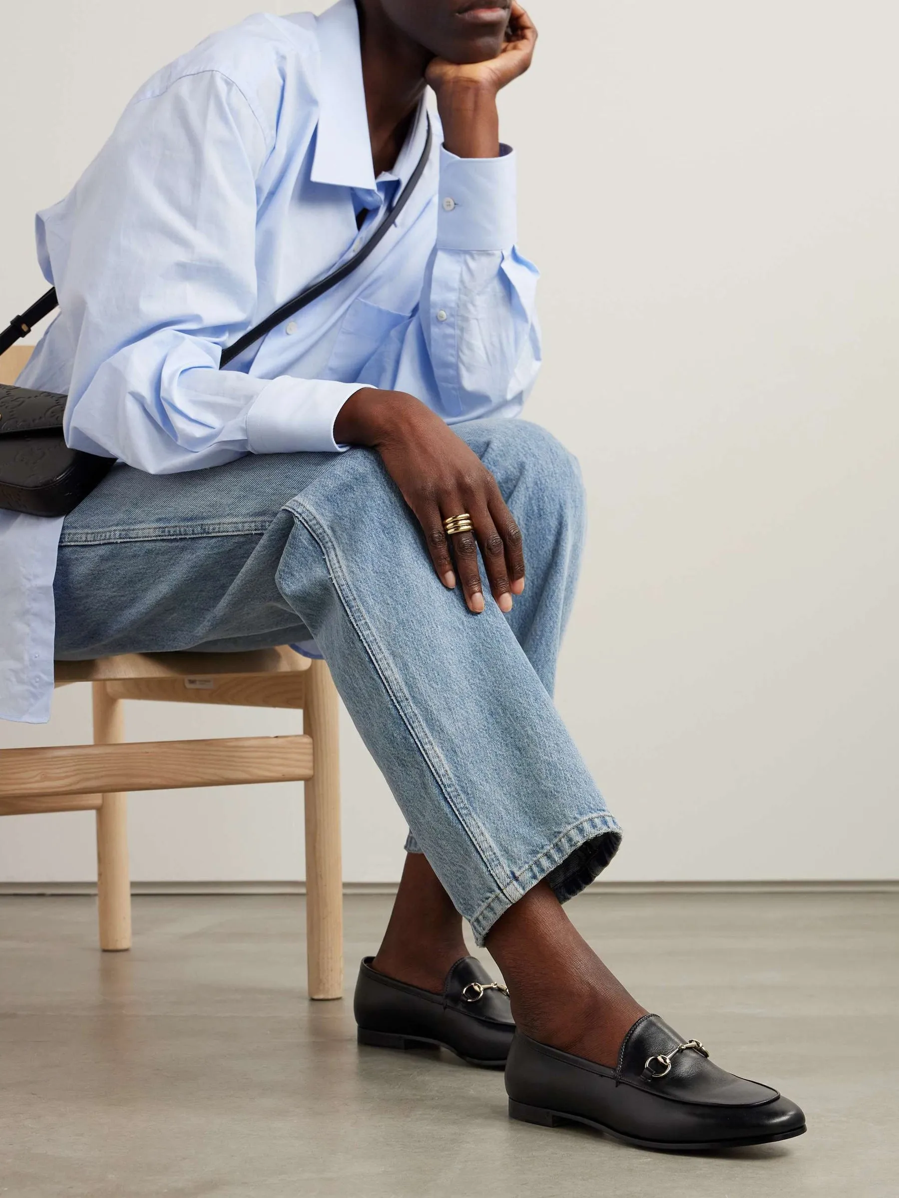 Jordaan Horsebit-Detailed Leather Loafers