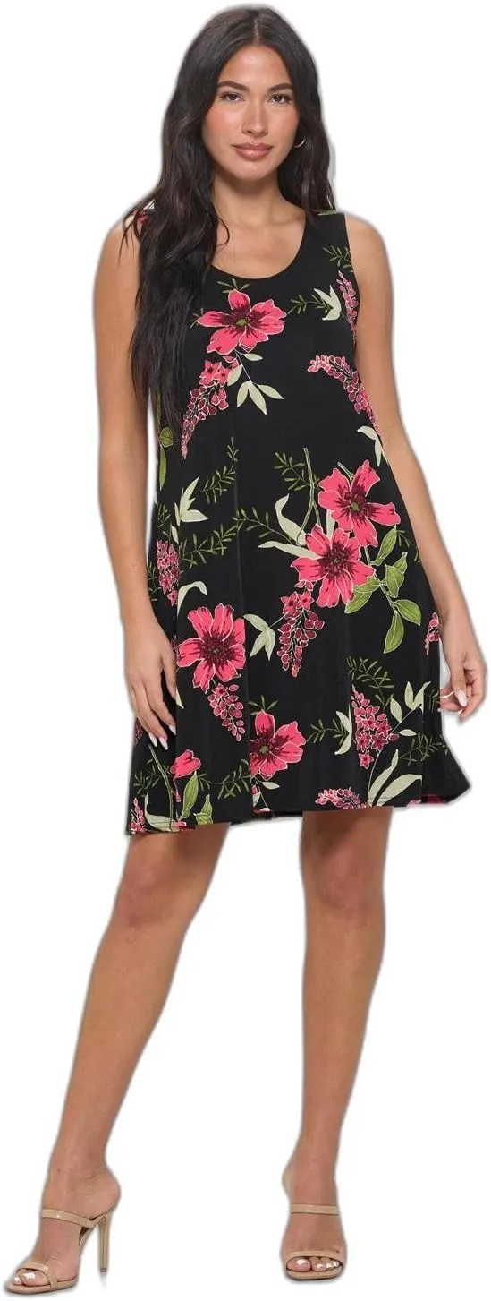 Jostar Print Missy Tank Dress-7003BN-TRP1-W431