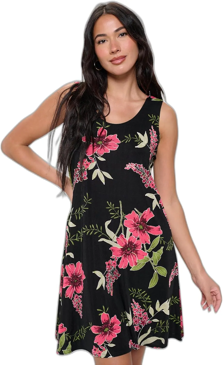 Jostar Print Missy Tank Dress-7003BN-TRP1-W431